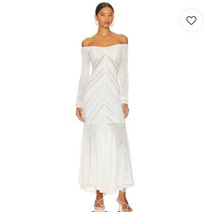 Charo Ruiz Ibiza Souley Long Dress in Natural White